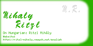 mihaly ritzl business card